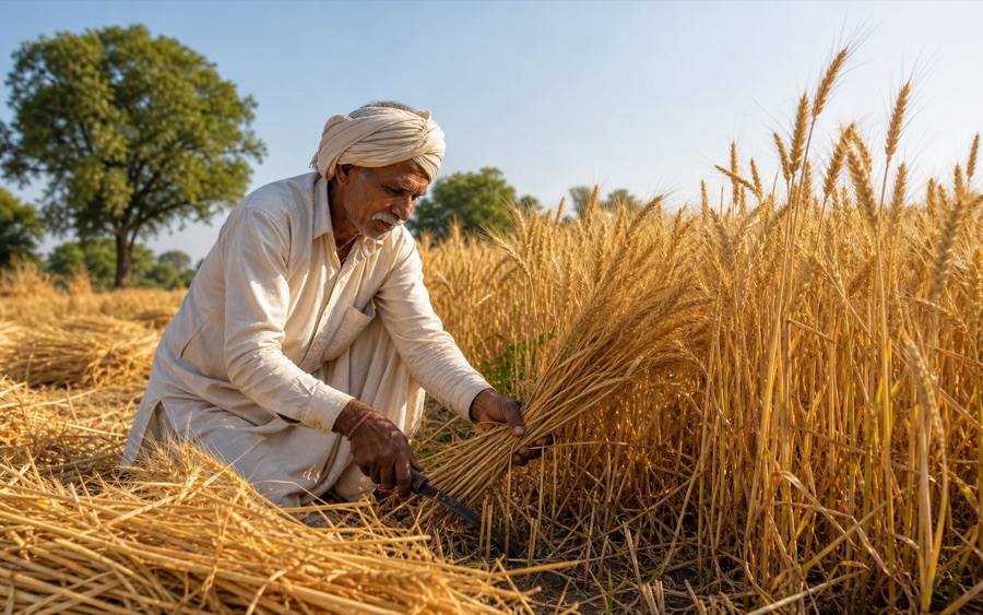 Natural wheat harvesting